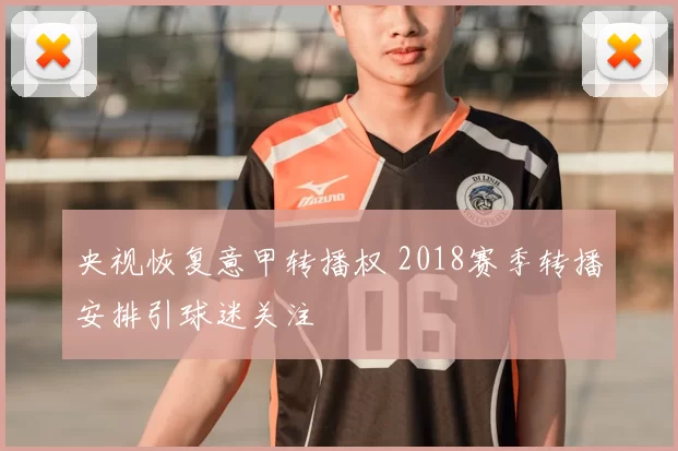 央视恢复意甲转播权 2018赛季转播安排引球迷关注